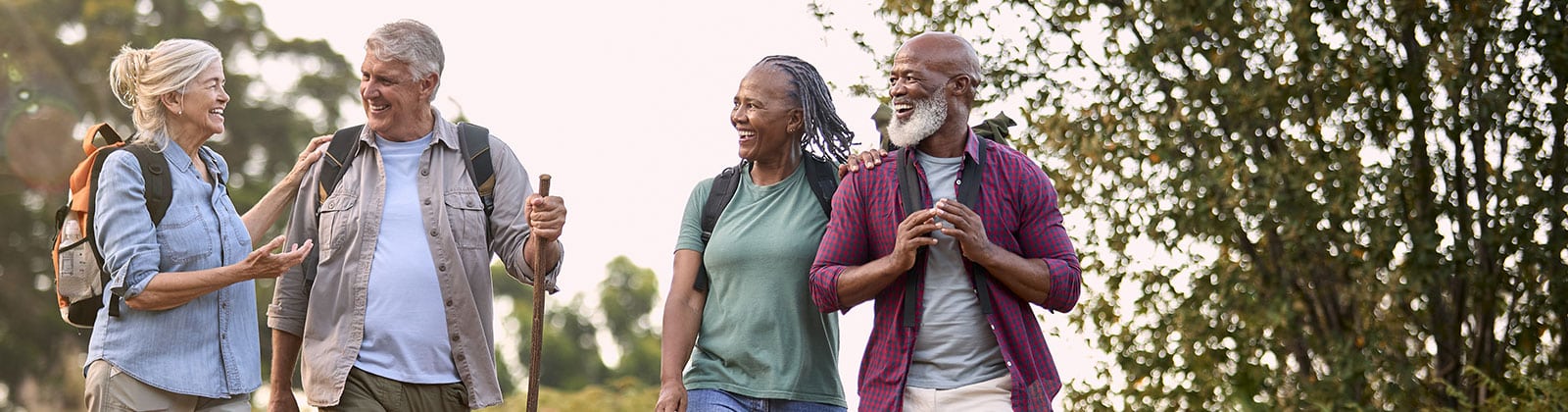 Group Of Active Senior Friends Enjoying Hiking